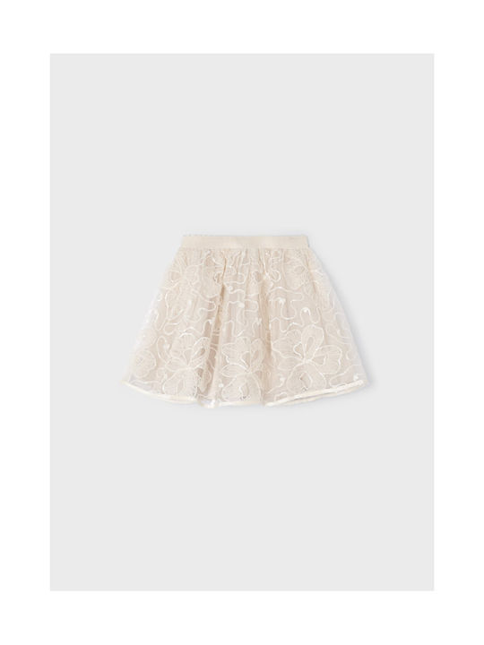 Mayoral Kids Tulle Skirt Beige