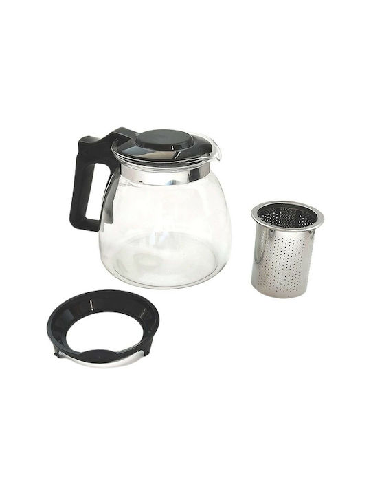 Vivalto Teekanne mit Filter Glas in Schwarz Farbe 900ml