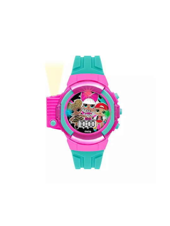 Disney Kids Digital Watch Lol Surprise with Rubber/Plastic Strap Multicolour