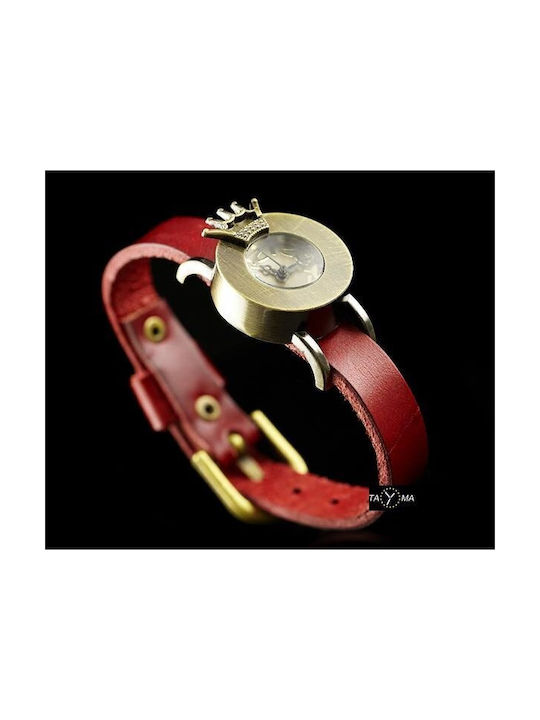 Women's Watch with Red Leather Strap