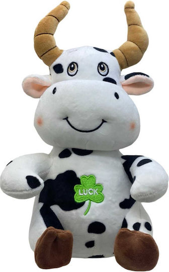 Plush Toy Cow Soft Size 28cm Color Black White Abyz