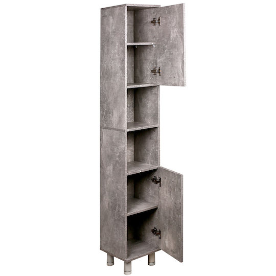Shally Dogan Badezimmersäule Boden H30xB30xH179cm Gray