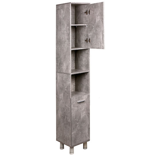 Shally Dogan Badezimmersäule Boden H30xB30xH179cm Gray