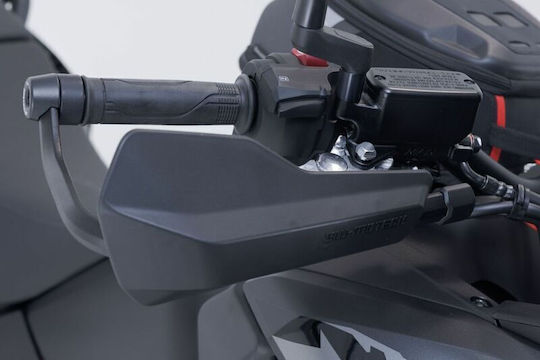 SW-Motech Motorcycle Protective Hand Guards in Black Colour