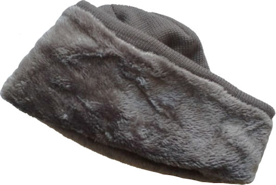 Beanie Unisex Σκούφος Πλεκτός Γκρι Ανοιχτό