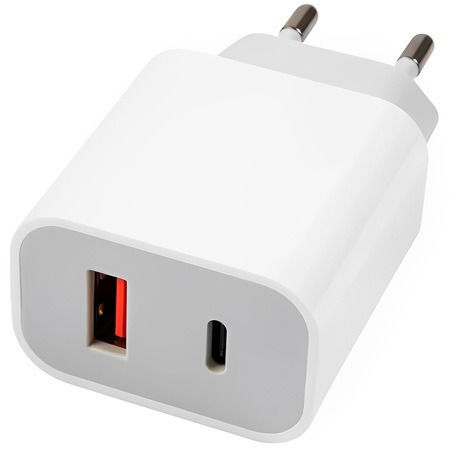 Încărcător Fără Cablu cu Port USB-A și Port USB-C 18W Livrarea energiei / Quick Charge 3.0 Albς
