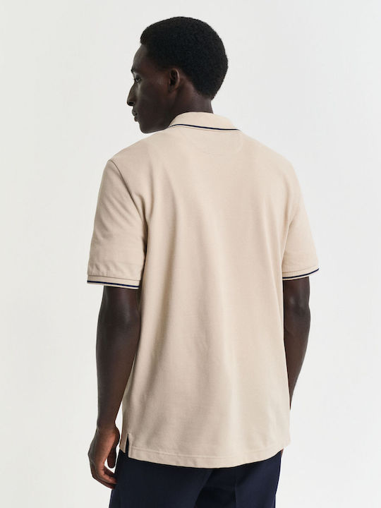 Gant Pique Polo Blouse Dry Sand