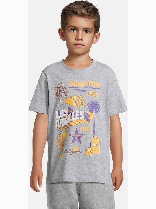 Σετ Παιδικά T-shirts Λευκά Los Angeles Compton
