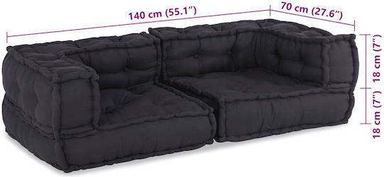 vidaXL Sitzsack Vielseitig Wasserdicht Grauer 140x70x36cm