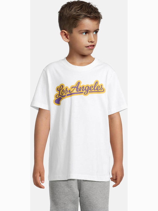 Set of Kids' T-shirts White Los Angeles Compton