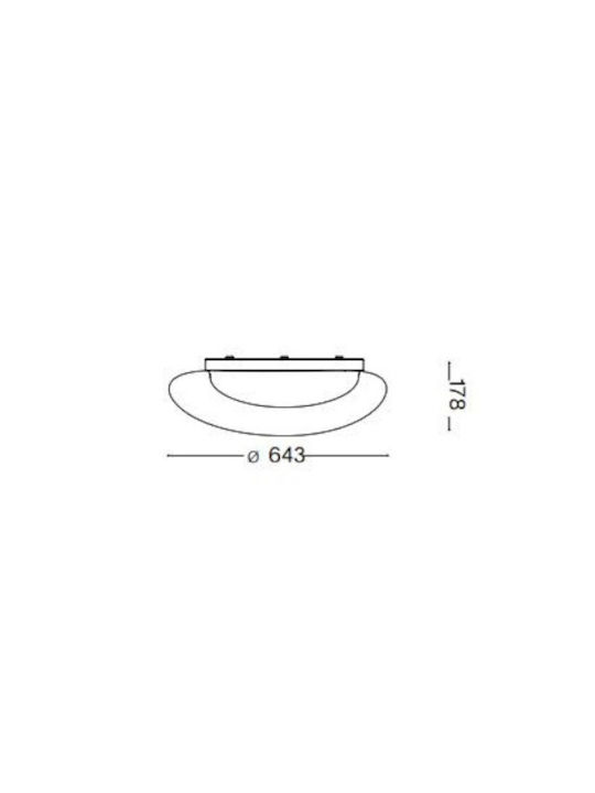 Ideal Lux Ceiling Mount Light White with Integrated LED