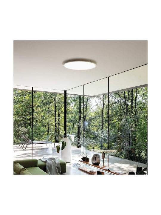 Ideal Lux Πλαφονιέρα Οροφής Λευκή με Ενσωματωμένο LED