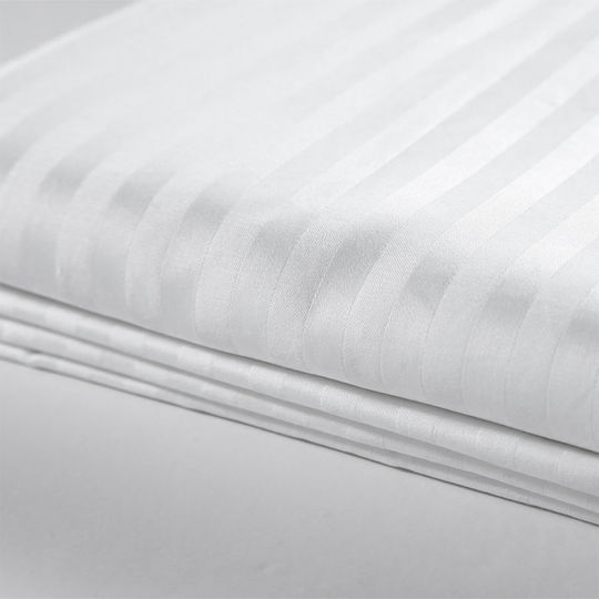 Lino Home Hotel Sheet White Queen Size 240x270cm 100% Cotton 1pcs