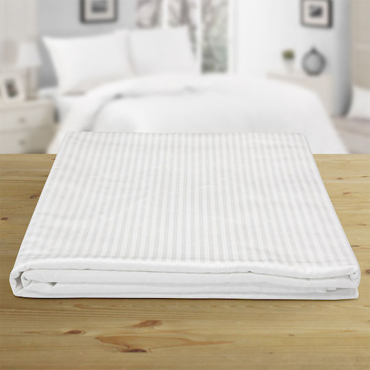 Lino Home Hotel Sheet White Single 170x270cm 100% Cotton 1pcs