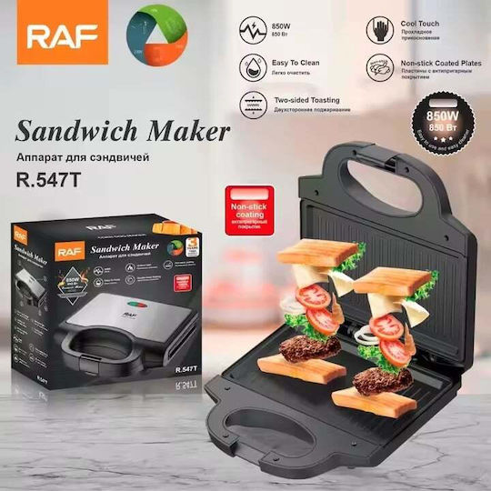 Raf Sandwich Maker Grill 850W Inox