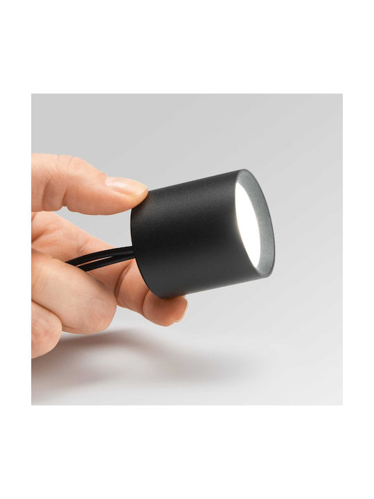 Ideal Lux Single LED Warm White Spot in Black Color