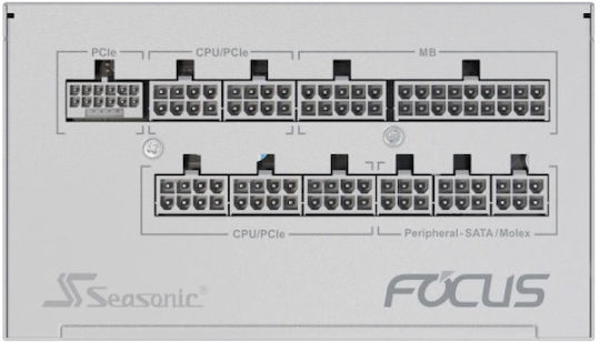 Seasonic Focus GX ATX3 2024 850W White Computer Power Supply Full Modular 80 Plus Gold