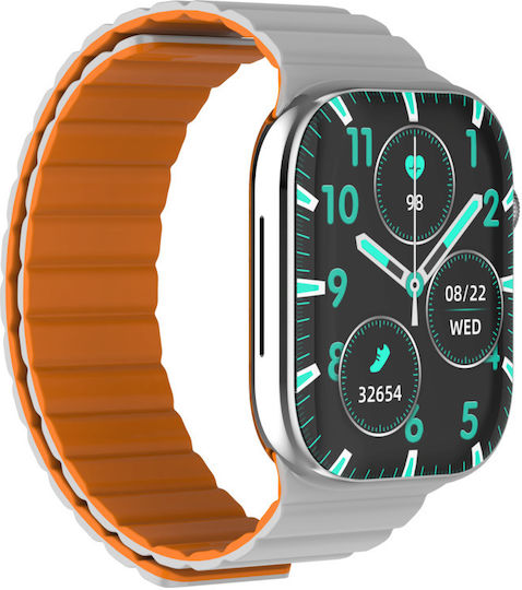 Vidvie SW1615 Smartwatch με Παλμογράφο (Ασημί)