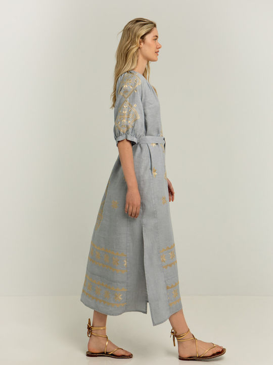 Greek Archaic Kori Dress All Day Gray