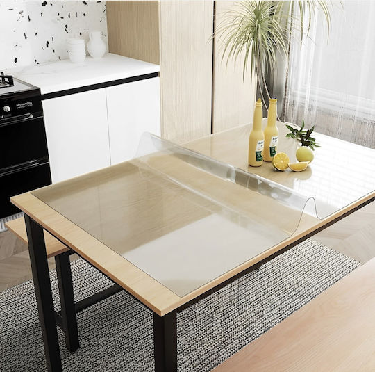 Transparent Silicone Tablecloth 200x80 Cm Thickness 1.2 Mm Glass-like Appearance