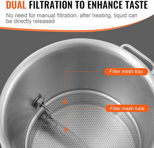 Vevor Boiler de gătit Încălzire directă cu capacitate 60.56lt