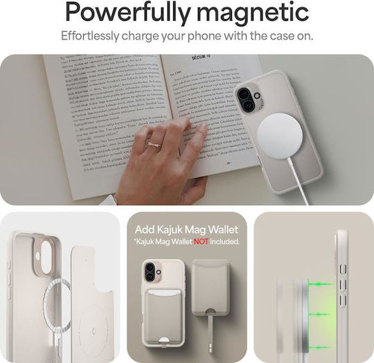 Spigen Cyrill Kajuk MagSafe Back Cover Piele artificială Bej (iPhone 16)