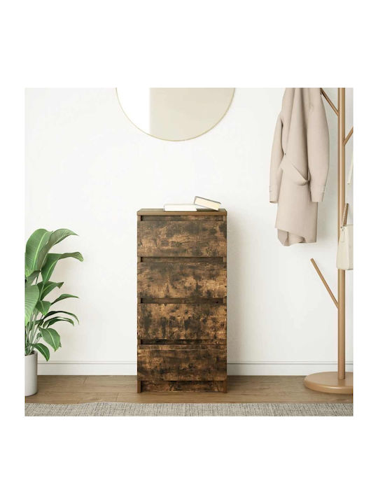 Office Storage Chipboard Drawer Coffee L37.5xW35xH76cm