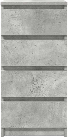 Sertar De Birou Din Lemn Gri Beton 37.5x35x76cm
