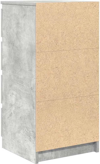 Sertar De Birou Din Lemn Gri Beton 37.5x35x76cm