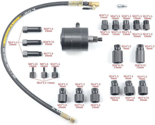 Pneumatic Injector Extractor Tool Set 1000 Nm 21 Pieces Gebo Tools