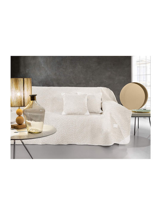 Guy Laroche Lama Three-Seater Sofa Throw Jacquard 170x300cm Ice