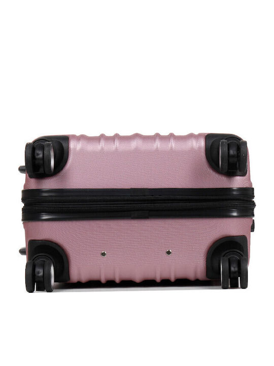 WORLDLINE Kabinenreisekoffer Hartschalen Pink mit 4 Räder Höhe 55cm