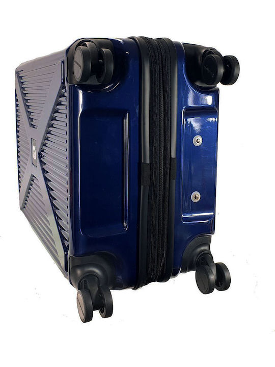 Discovery Medium Travel Suitcase Hard Blue with 4 Wheels Height 65cm