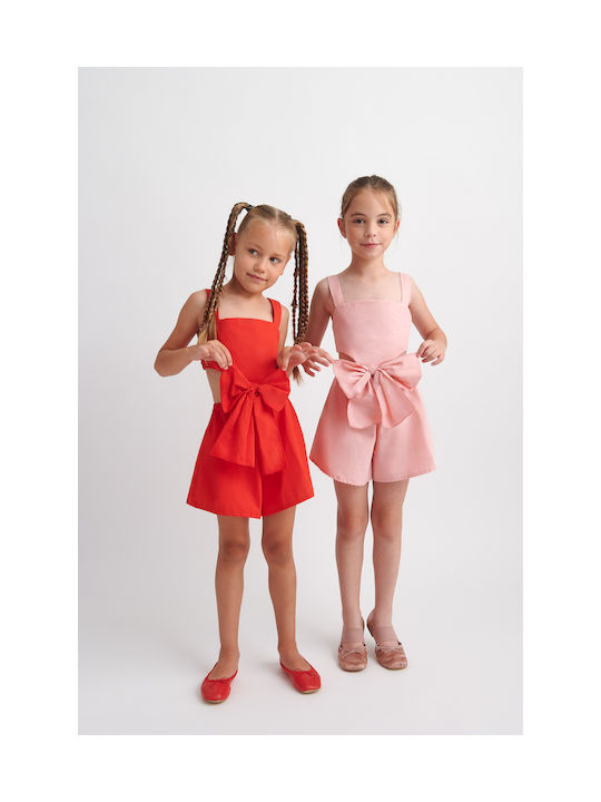 Two In A Castle Kids One-piece Fabric Shorts/Bermuda Pink