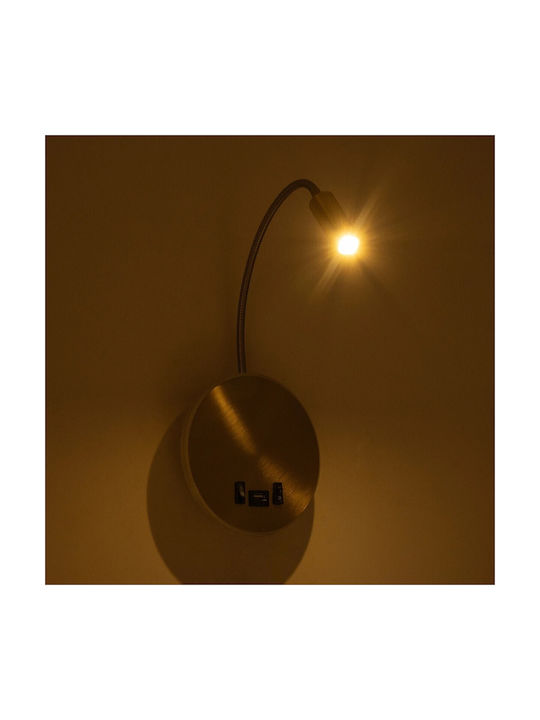 GloboStar Goose Double LED Warm White Spot in White Color
