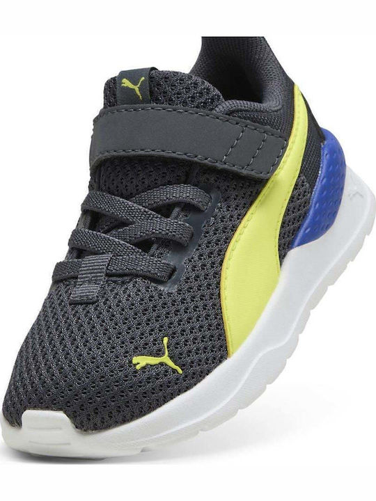 Anzarun Lite Ac Inf Kids Sports Shoes Running with Hoop & Loop Closure Gray