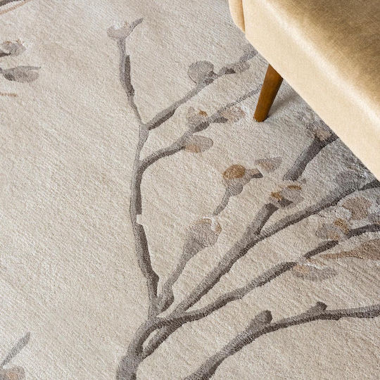 Laura Ashley Pussy Willow Lucrat manual Covor Rectangular Gri