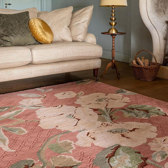 Laura Ashley Aylworth Trail Lucrat manual Covor Rectangular Portocaliu