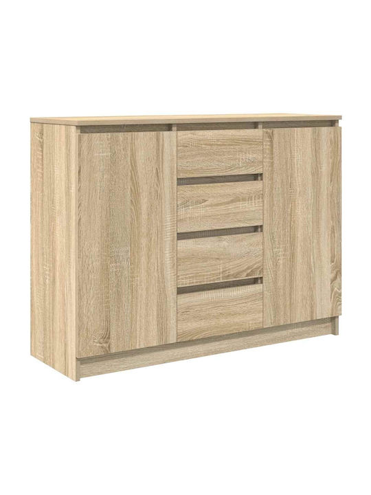 Office Storage Chipboard Drawer Coffee L100.5xW35xH76cm