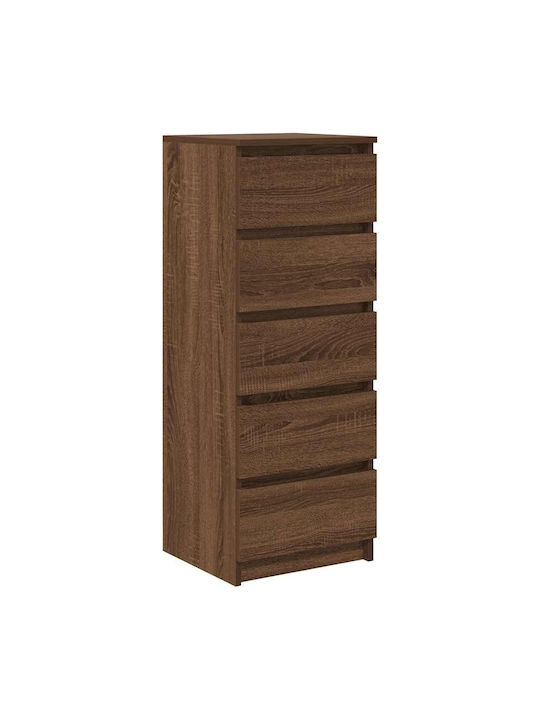 Office Storage Chipboard Drawer Brown Oak L37.5xW35xH99cm