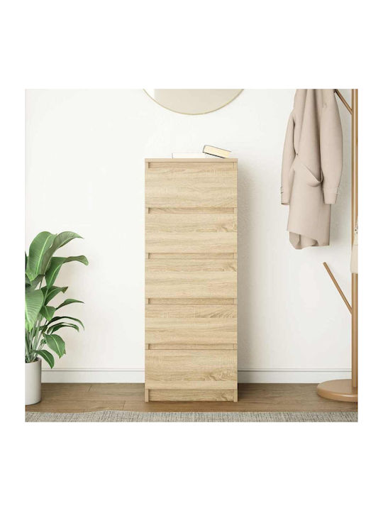 Office Storage Chipboard Drawer Coffee L37.5xW35xH99cm