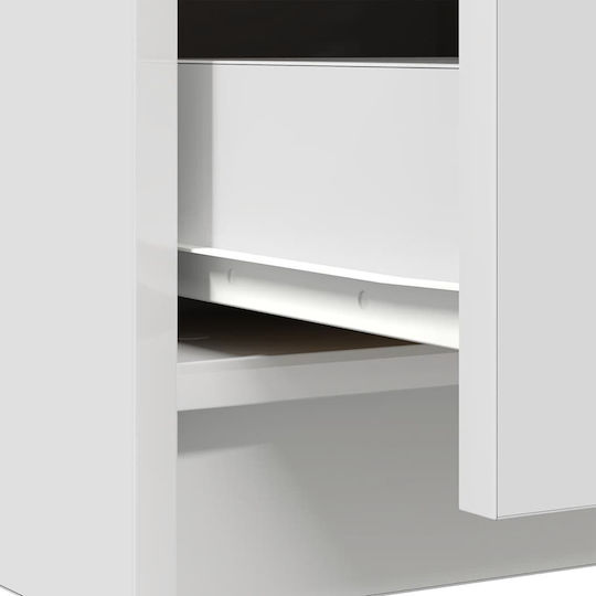 Συρταριέρα Γραφείου Ξύλινη Λευκό 71x35x84cm