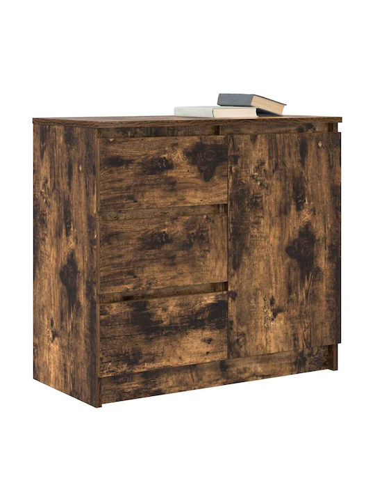 Office Storage Chipboard Drawer Coffee L71xW35xH65cm