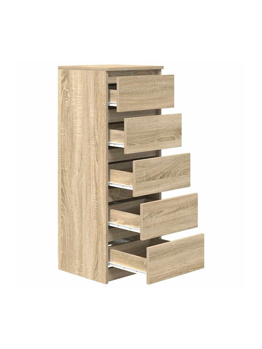 Office Storage Chipboard Drawer Coffee L37.5xW35xH99cm