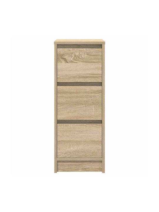 Office Storage Chipboard Cabinet Coffee L29.5xW34xH76cm