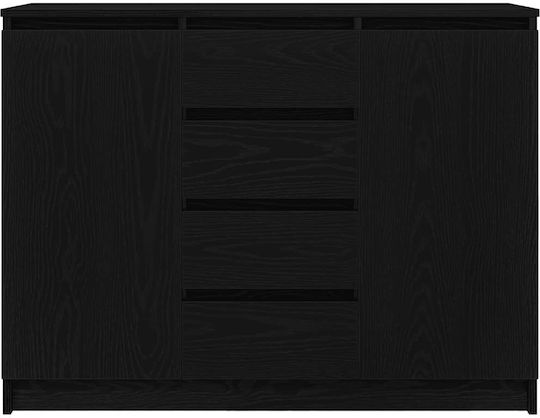 Sertar De Birou Din Lemn Nuanță De Stejar Negru 100.5x35x76cm