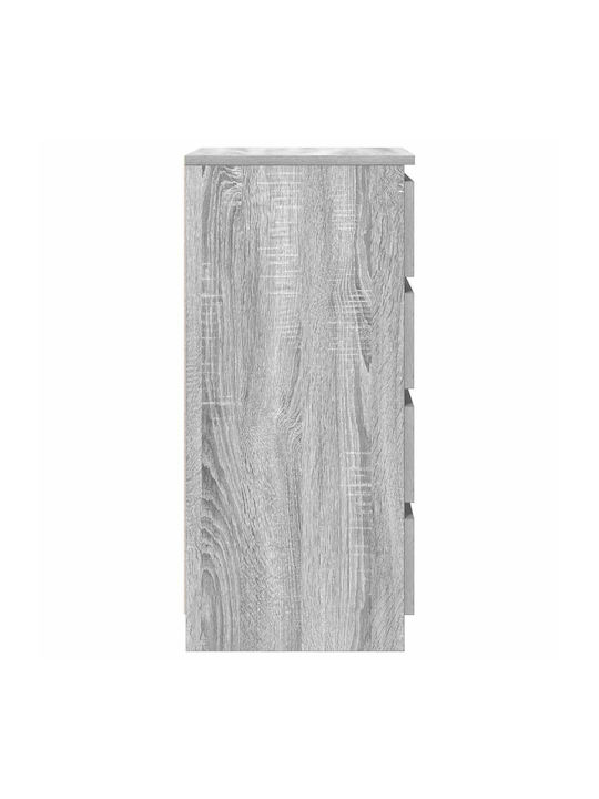 Συρταριέρα Γραφείου Ξύλινη Γκρι Sonoma 37.5x35x99cm