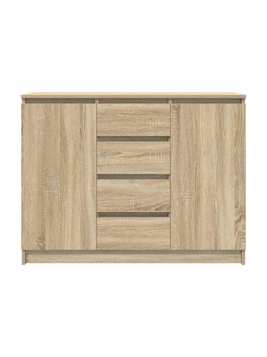 Office Storage Chipboard Drawer Coffee L100.5xW35xH76cm