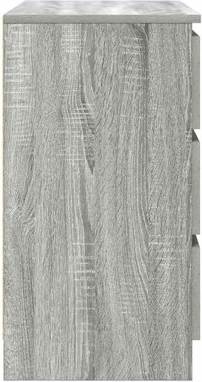 Συρταριέρα Γραφείου Ξύλινη Γκρι Sonoma 71x35x65cm