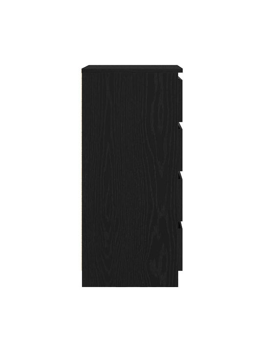Office Storage Chipboard Drawer Black Oak L37.5xW35xH99cm